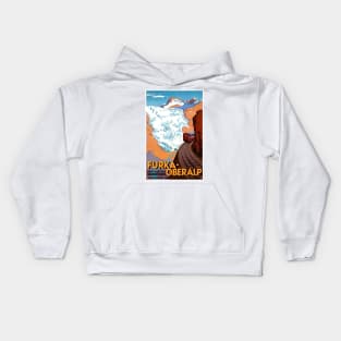 Vintage Travel Poster Switzerland Furka Oberalp 1930 Kids Hoodie